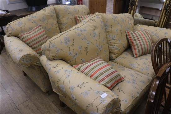 A pair of Duresta two seater settees, W.185cm